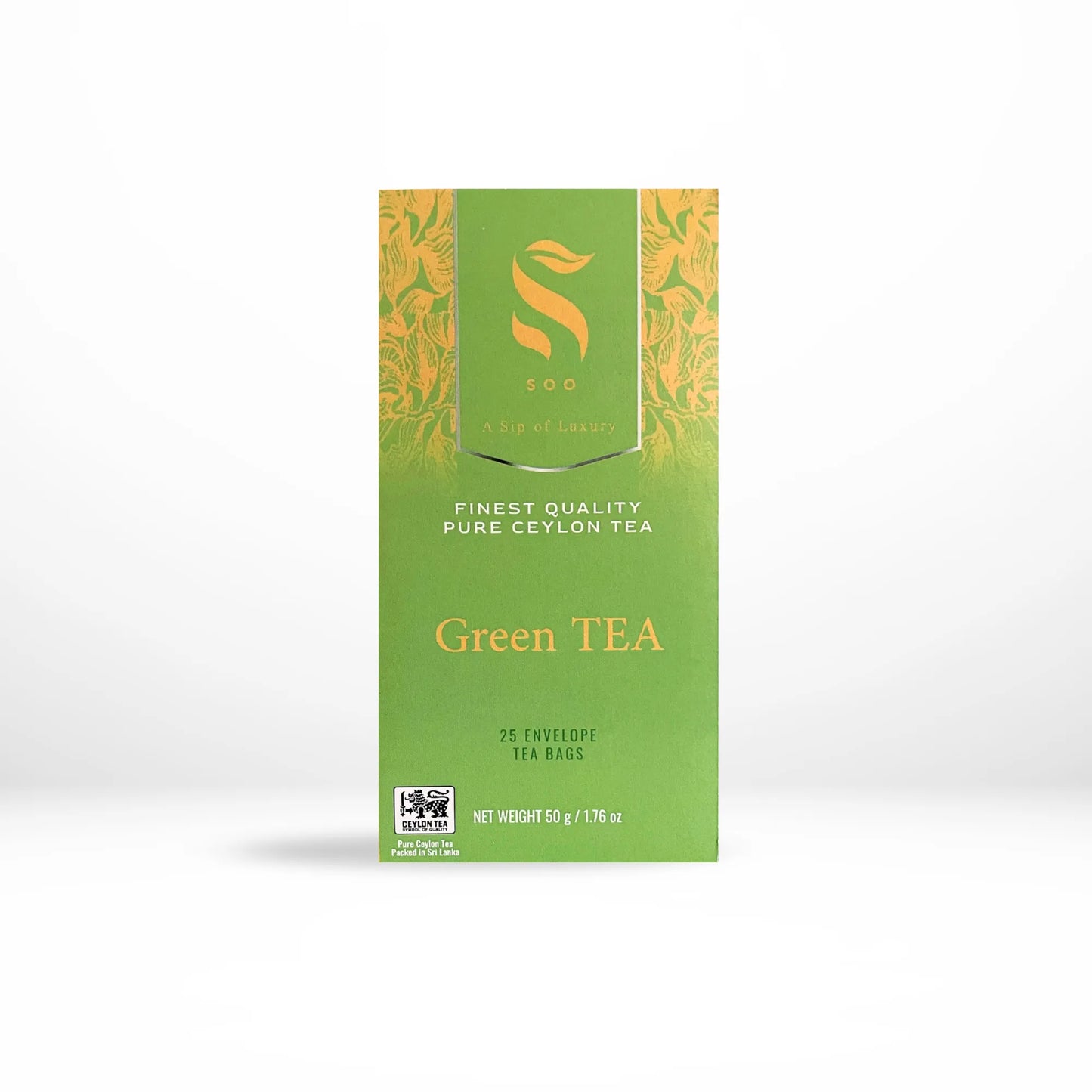 SOO Ceylon Green Tea bag box premium Ceylon green tea bags