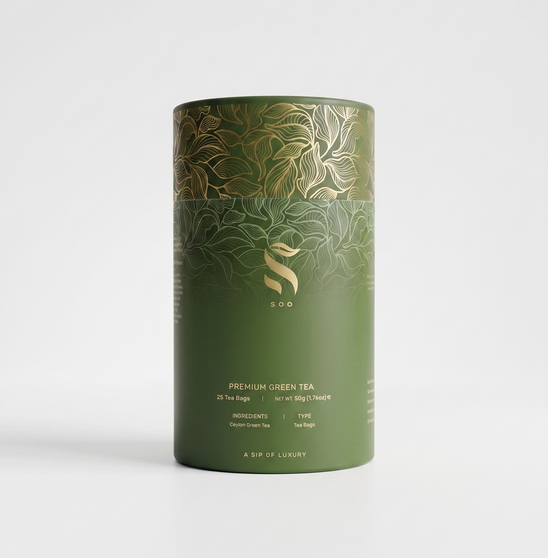 SOO Ceylon Green Tea canister — Ceylon green tea from Sri Lanka