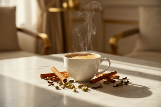 Nine whole Ayurvedic spices with single-estate Ceylon black tea for masala chai