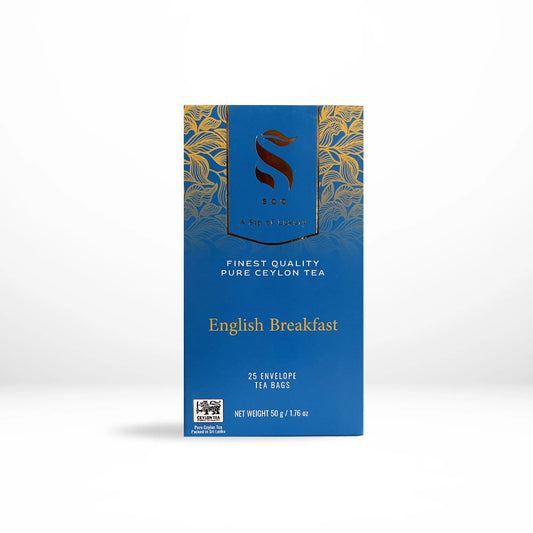 SOO Ceylon English Breakfast Tea bag box classic Ceylon tea bags