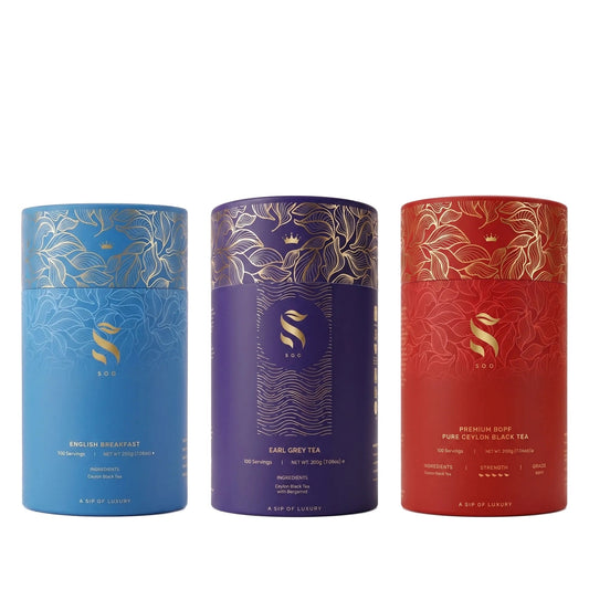 Ceylon Classics Trio gift set — English Breakfast, Earl Grey and BOPF Strong Ceylon black teas